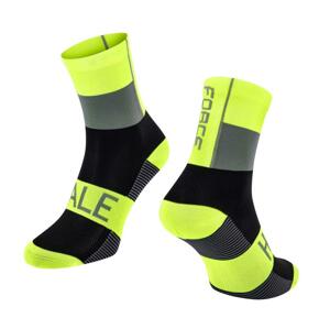 Force ponožky HALE, FLUO-ČERNO-ŠEDÉ - fluo-černo-šedé S-M/36-41