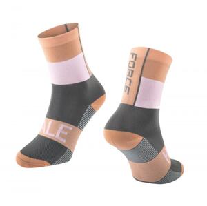Force ponožky HALE, ORANŽOVO-BÍLO-ŠEDÉ - , oranžovo-bílo-šedé