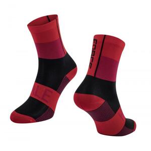 Force ponožky HALE, ČERVENO-ČERNÉ - , červeno-černé