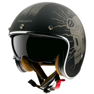 MT Helmets Otevřená přilba na motorku LeMans 2 SV Diler černá + šátek Kilpi - S: 55-56 cm