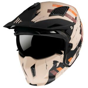 MT Helmets Přilba na motorku Streetfighter Skull 2020 oranžovo-hnědá + sleva 300,- na příslušenství - S: 55-56 cm