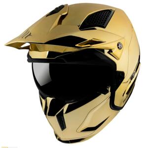 MT Helmets Přilba na motorku Streetfighter SV Chromed zlatá + sleva 500,- na příslušenství - S: 55-56 cm