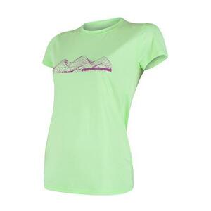 Sensor Coolmax Fresh Pt Mountains světle zelené dámské triko krátký rukáv - L