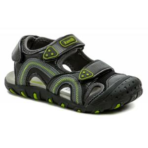 Kamik SEATURTLE black lime dětské sandály - EU 32