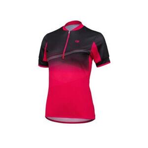 Etape LIV cyklistický dres růžová-černá - L