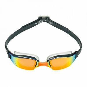 Michael Phelps Plavecké brýle XCEED tm. šedá/oranžová titanově zrcadlový zorník - tm. šedá/bílý nosník