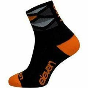 Eleven ponožky Howa Rhomb Orange černooranžové - S (UK 36-38)