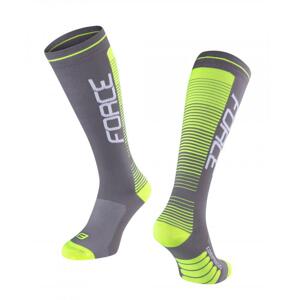 Force Ponožky COMPRESS šedo-fluo - S-M/36-41