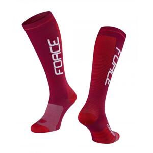 Force Ponožky COMPRESS bordo-červené - L-XL/42-47