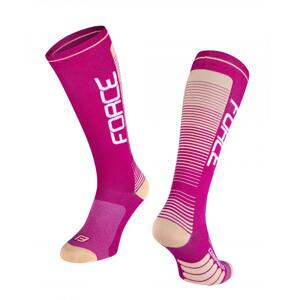 Force Ponožky COMPRESS fialovo-meruňkové - L-XL/42-47