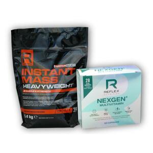 Reflex Nutrition Instant Mass Heavy Weight 5400g + Nexgen 60cp - Čokoláda