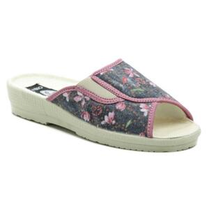 Rogallo 7101-018 šedo růžové dámské papuče - EU 38