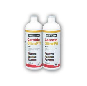 Survival 2x Carnitin Slim fit fair power 1000ml + Carnitine Activity Drink + Kofein 750ml akce - mango kokos jemně perlivá