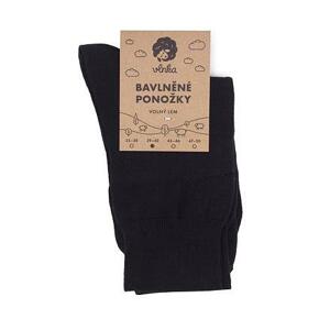 Vlnka Bavlněné ponožky s volným lemem černá - 35-38