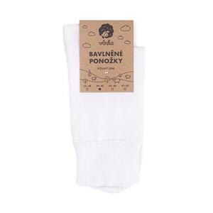 Vlnka Bavlněné ponožky s volným lemem bílá - 35-38