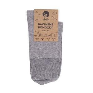 Vlnka Bavlněné ponožky s volným lemem světle šedá - 35-38