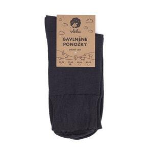 Vlnka Bavlněné ponožky s volným lemem tmavě šedá - 39-42