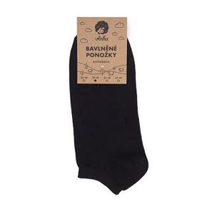 Vlnka Bavlněné ponožky kotníkové černá - 39-42