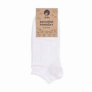 Vlnka Bavlněné ponožky kotníkové bílá - 35-38