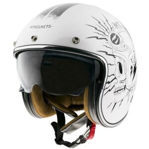 MT Helmets Otevřená přilba na motorku LeMans 2 SV Diler bílá + šátek Kilpi - S: 55-56 cm