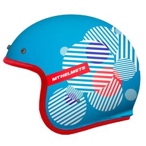 MT Helmets Otevřená přilba LeMans 2 SV Zero modrá + šátek Kilpi - S: 55-56 cm