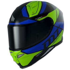 MT Helmets Integrální přilba na motorku Revenge 2 Scalpel zeleno-modro-černá + sleva 300,- na příslušenství - S: 55-56 cm