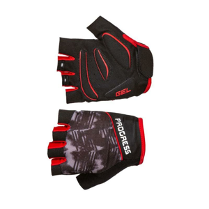 Progress Ripper Mitts cyklistické rukavice - M-černá/šedá/červená