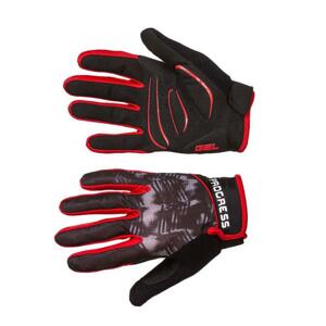 Progress Ripper Gloves cyklistické rukavice - M-černá/šedá/červená