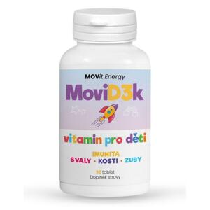 MOVit MoviD3k Vitamin D3 pro děti 800 I.U. 90 tablet - pomeranč