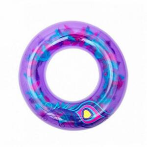 Bestway Nafukovací kruh fialový S PEŘÍČKY 91 cm