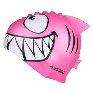 Aqua-Speed Shark dětská koupací čepice růžová