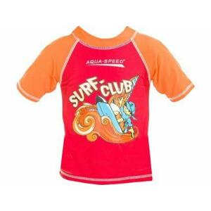 Aqua-Speed Surf Club tričko s UV ochranou červená - vel. 4