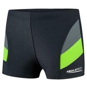 Aqua-Speed Andy chlapecké plavky s nohavičkou šedá-zelená - 116