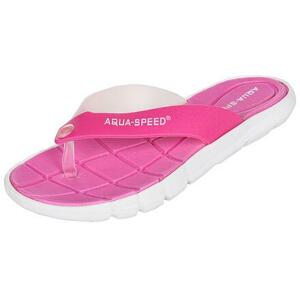 Aqua-Speed Bali dámské žabky růžová-bílá - EU 40