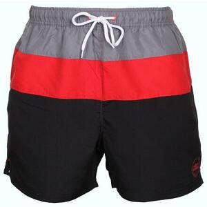 Aqua-Speed Travis pánské plavecké šortky šedá-červená - XL