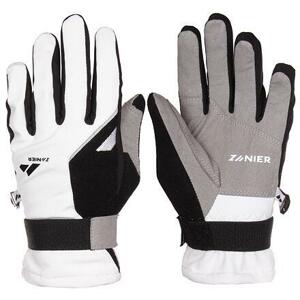 Zanier Loipe softshellové rukavice bílá-černá - č. 9