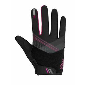 Etape Paola+ cyklistické rukavice černá-růžová - S