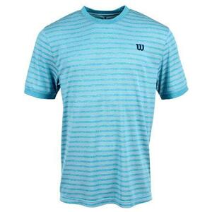 Wilson Stripe Crew 2021 pánské tričko tyrkysová - L