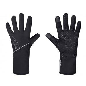 Force VISION černé softshell cyklistické rukavice - černé XL
