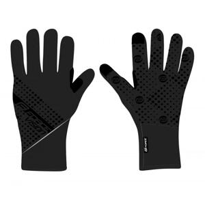 Force VISION černé softshell cyklistické rukavice - L