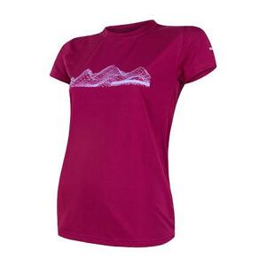 Sensor Coolmax Fresh Pt Mountains lilla dámské triko krátký rukáv - S
