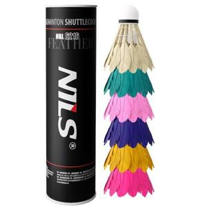 NILS Badmintonové míčky z peří NBL6216 multicolor 6 ks