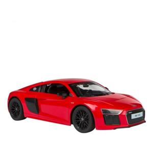 Audi R8 V10 1:14, RASTAR, licence, LED, metalický lak, odružená př. kola, červená