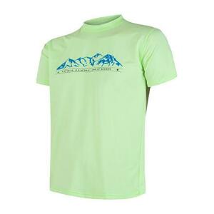 Sensor Coolmax Fresh Pt Mountains světle zelené pánské triko krátký rukáv - XXL