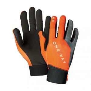 One Way RACE LIGHT 2021 běžecké rukavice - 10 - černá/šedá/oranžová