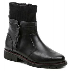 Jana 8-25418-27 černé nadměrné dámské zimní boty šíře H - EU 43