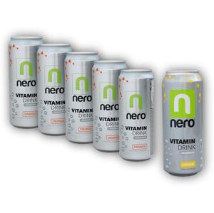 NeroDrinks 5x Nero Active ZERO 330ml + 1x 500ml ZDARMA - Pomeranč - citron