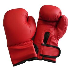 ACRA Boxerské rukavice PU kůže vel. XS, 6 oz. červené