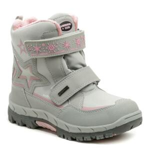 American Club HL45-20 šedo růžové dětské zimní boty - EU 33