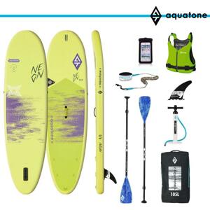 Aquatone Neon 9.0 paddleboard set s pádlem + plovací vesta + sleva 1000,- na příslušenství - Zelená